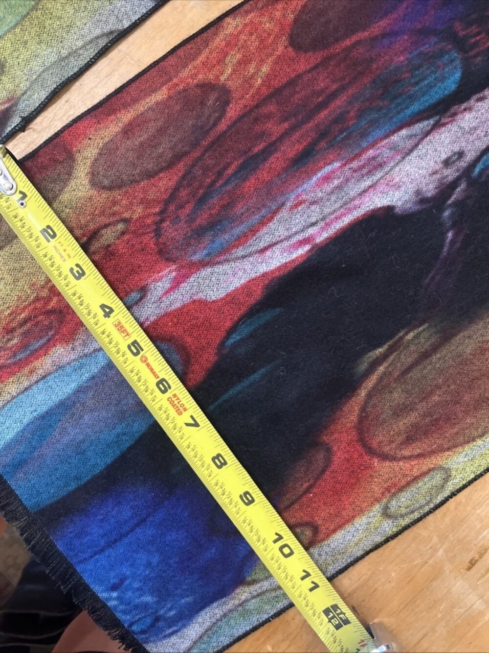 artsy Gorgeous Vibrant Elegant Scarf Abstract Contemporary Reversible 76x11” - Picture 5 of 5